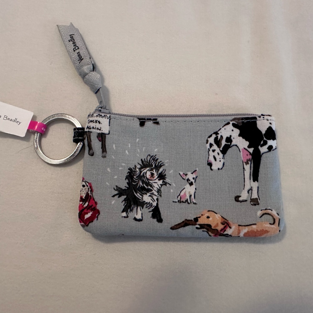 Vera Bradley Dog Show Pattern Clutch Wristlet